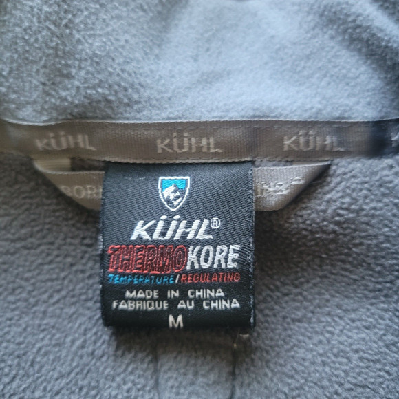 Kuhl 1/4 Zip ThermoKore Mens M Wool Blend Fleece Pullover Gray - Picture 8 of 14